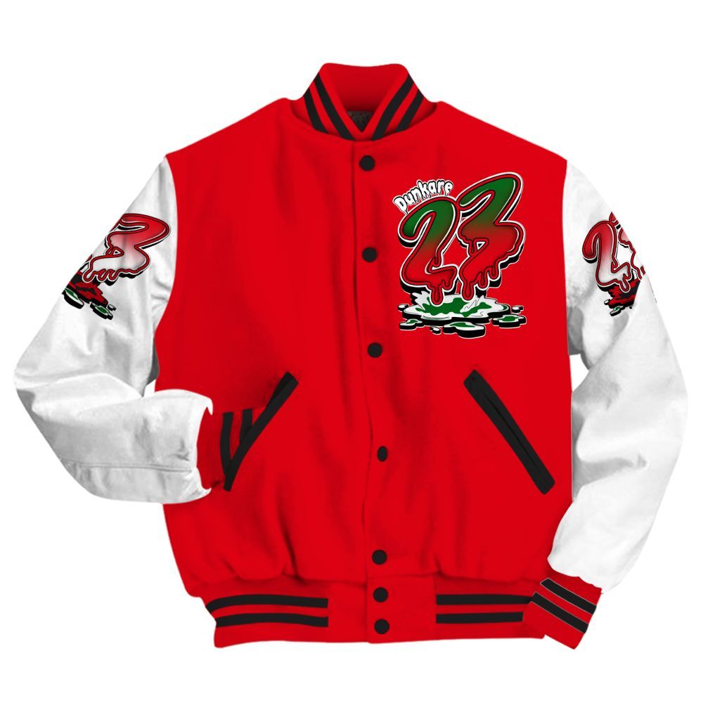 Varsity Jacket To Match Chicago 13s - Custom Name 23 Drip All Over Print