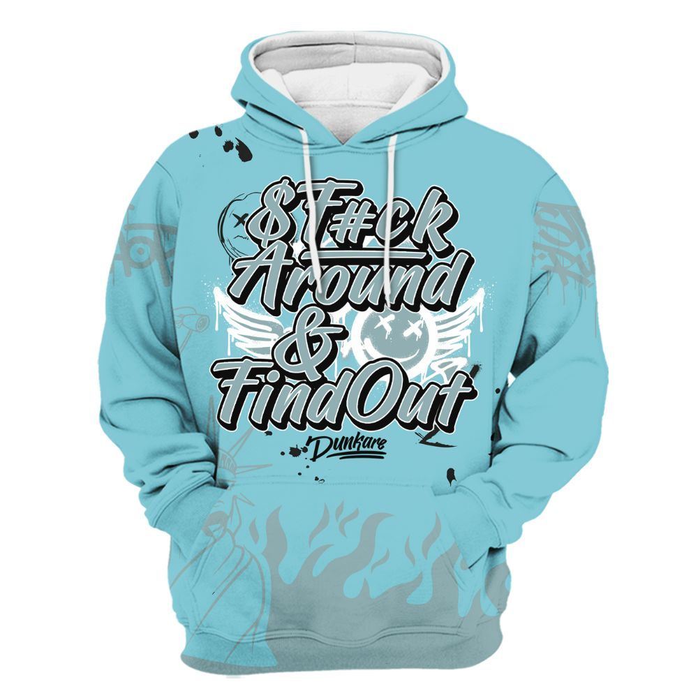 Hoodie To Match Low Legend Blue 11s - Graphic Fck Around Find Out All Over Print
