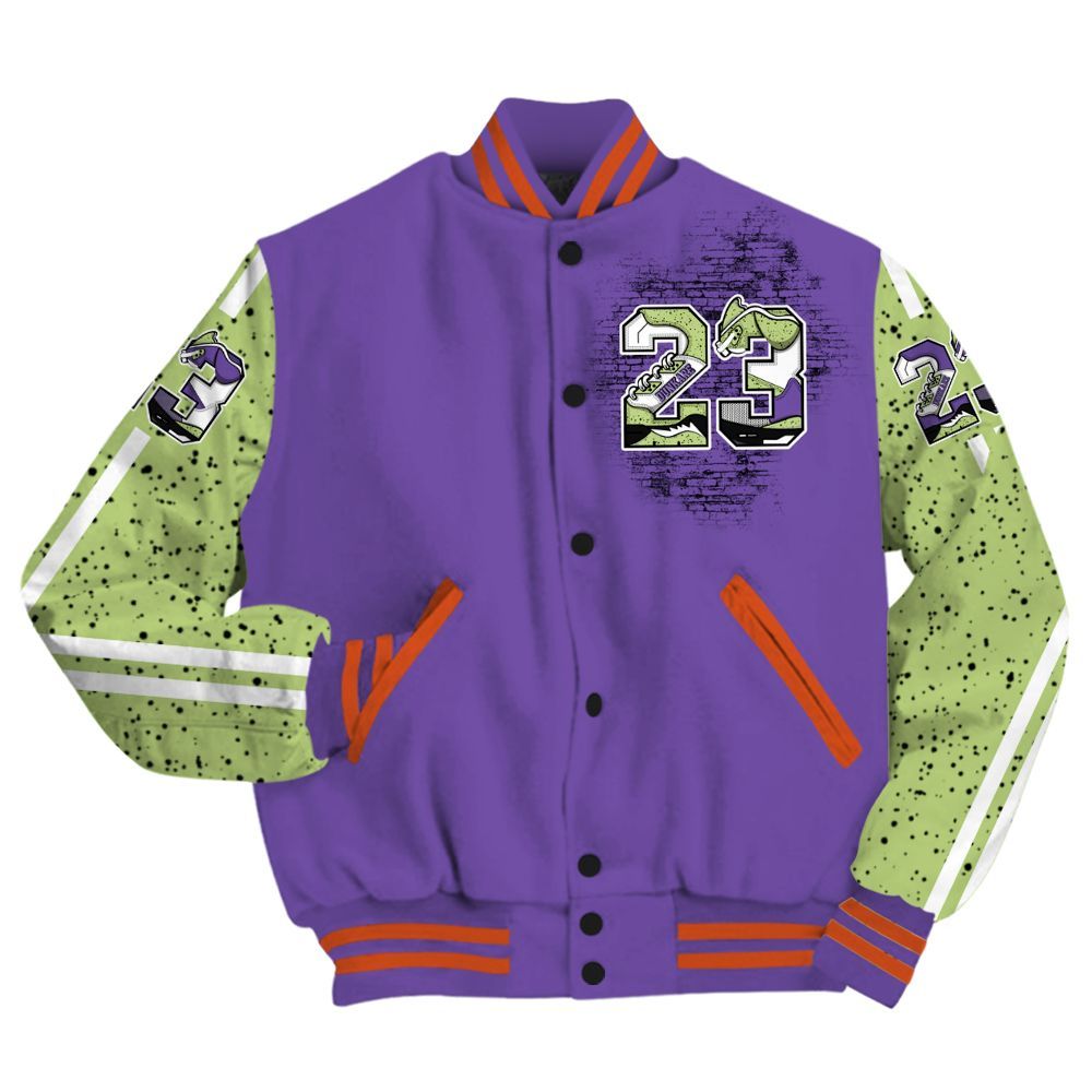 Varsity Jacket To Match Canyon Purple 4s - Custom Name Number 23 5s All Over Print