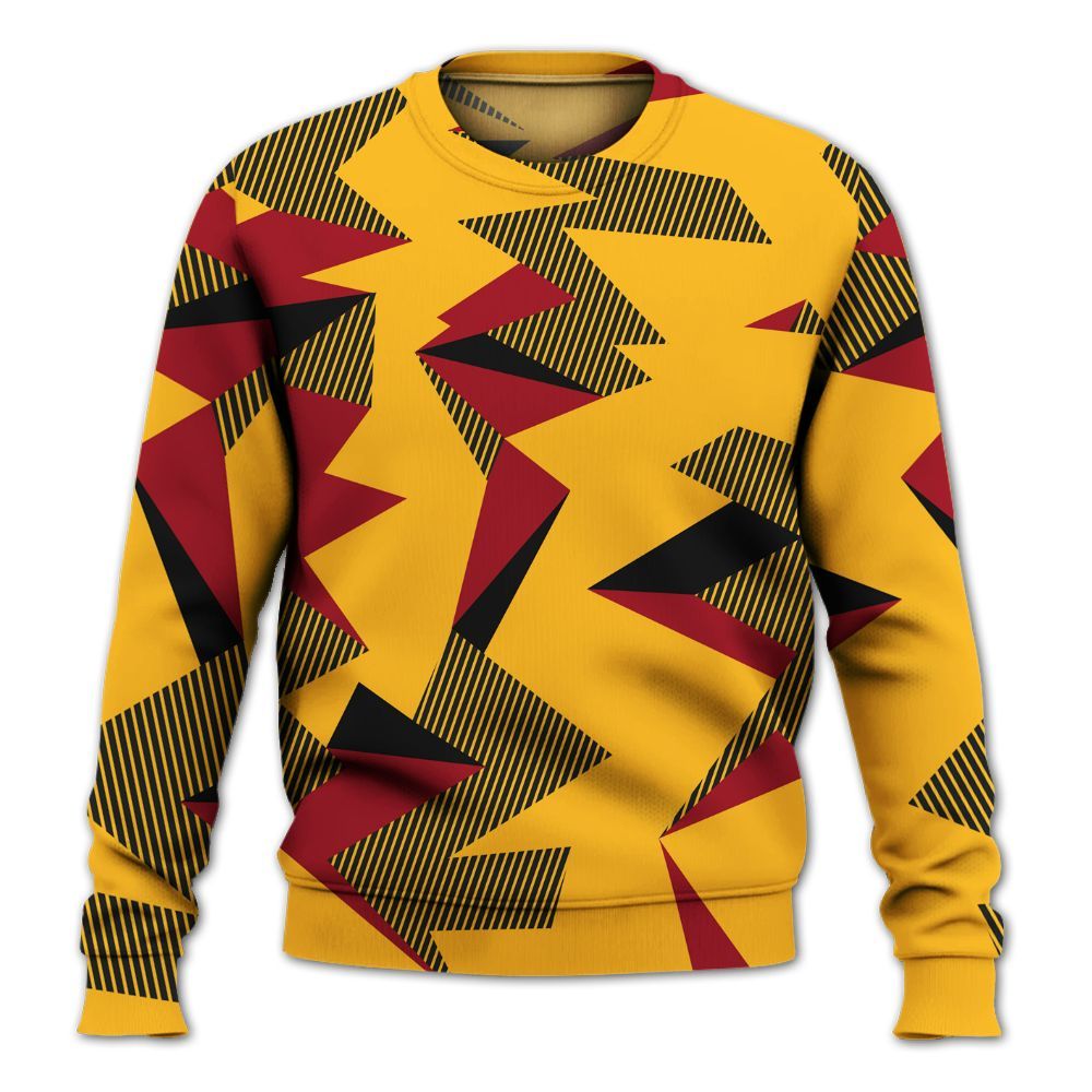 Sweatshirt To Match White Taxi 12s Shirt, Geometric Camouflage Pattern All Over Print