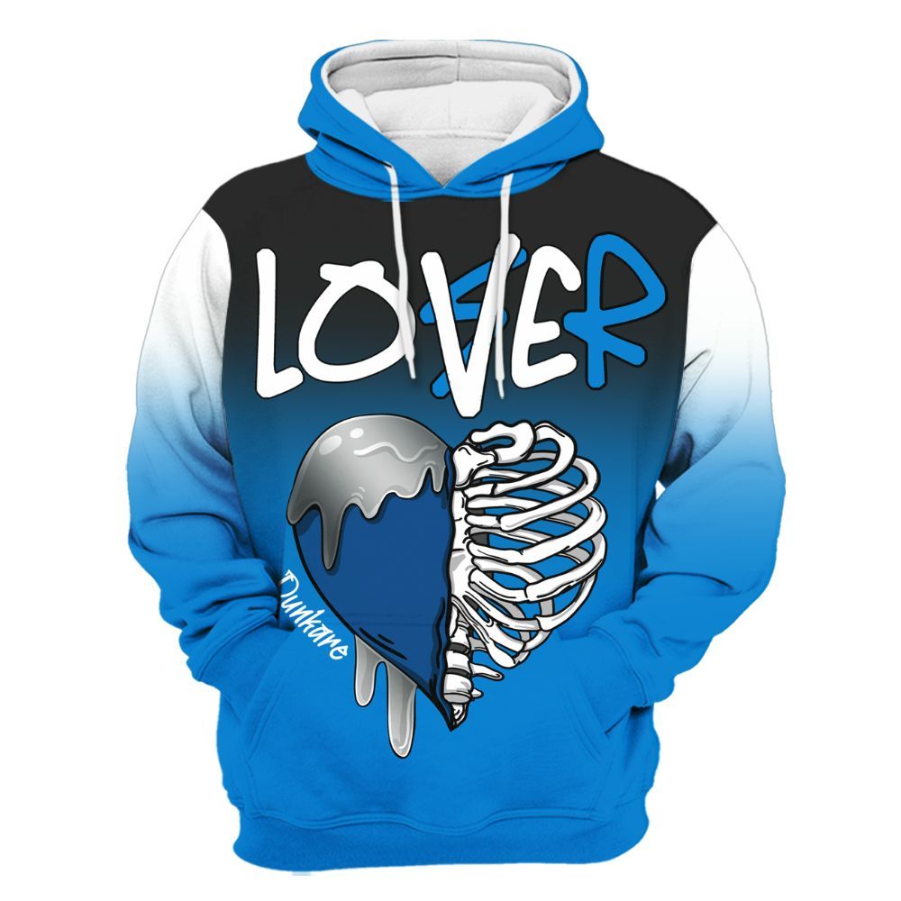 Hoodie To Match High OG FragmentxULA White Black 1s - Loser Lover Dripping All Over Print