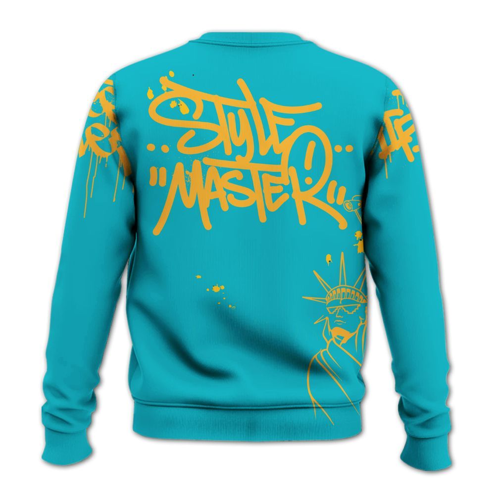 Sweatshirt To Match Retro Aqua 5s - Graphic Fck Around Find Out All Over Print