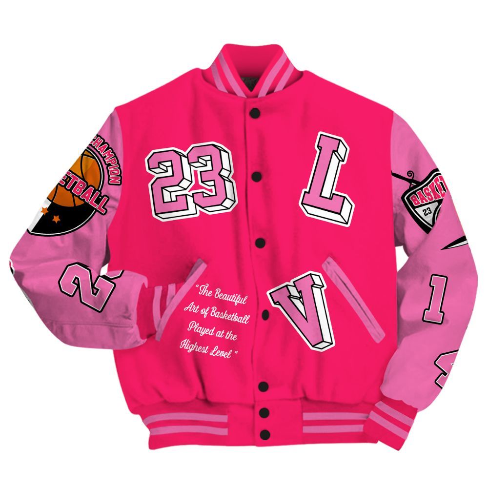 Varsity Jacket To Match Air VaporMax Plus Triple Pink - The GOAT Got Em Streetwear All Over Print
