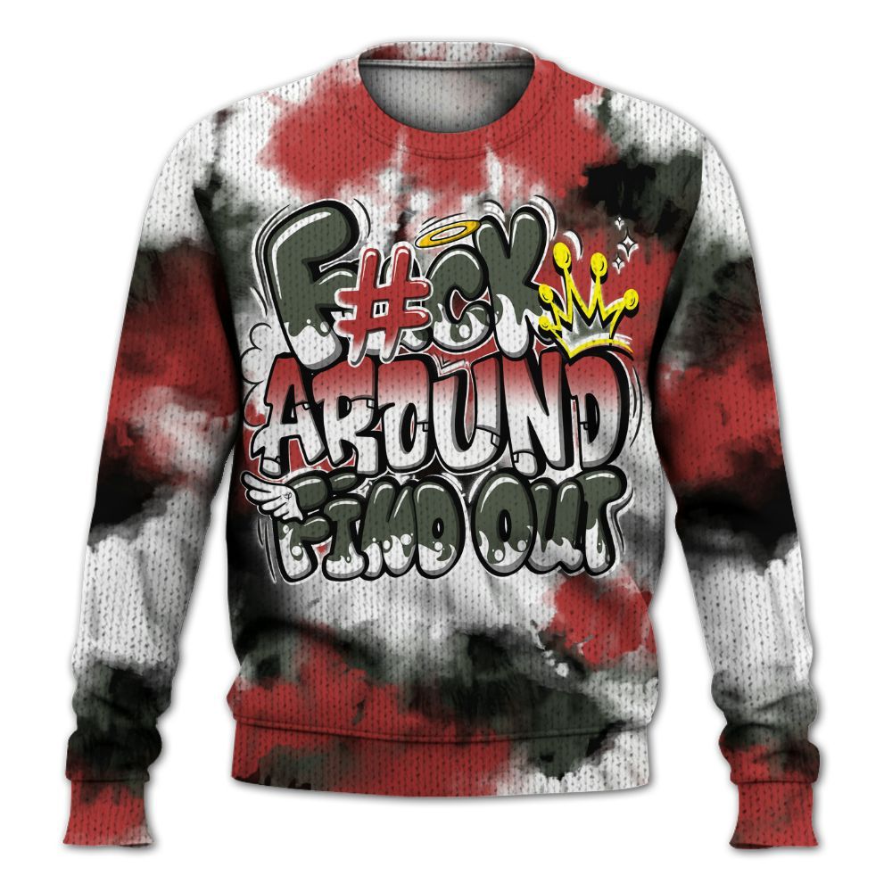Sweater To Match Air Force 1 Low Year Of The Snake Shirt, Tie Dye FK Around Find Out Graphic
