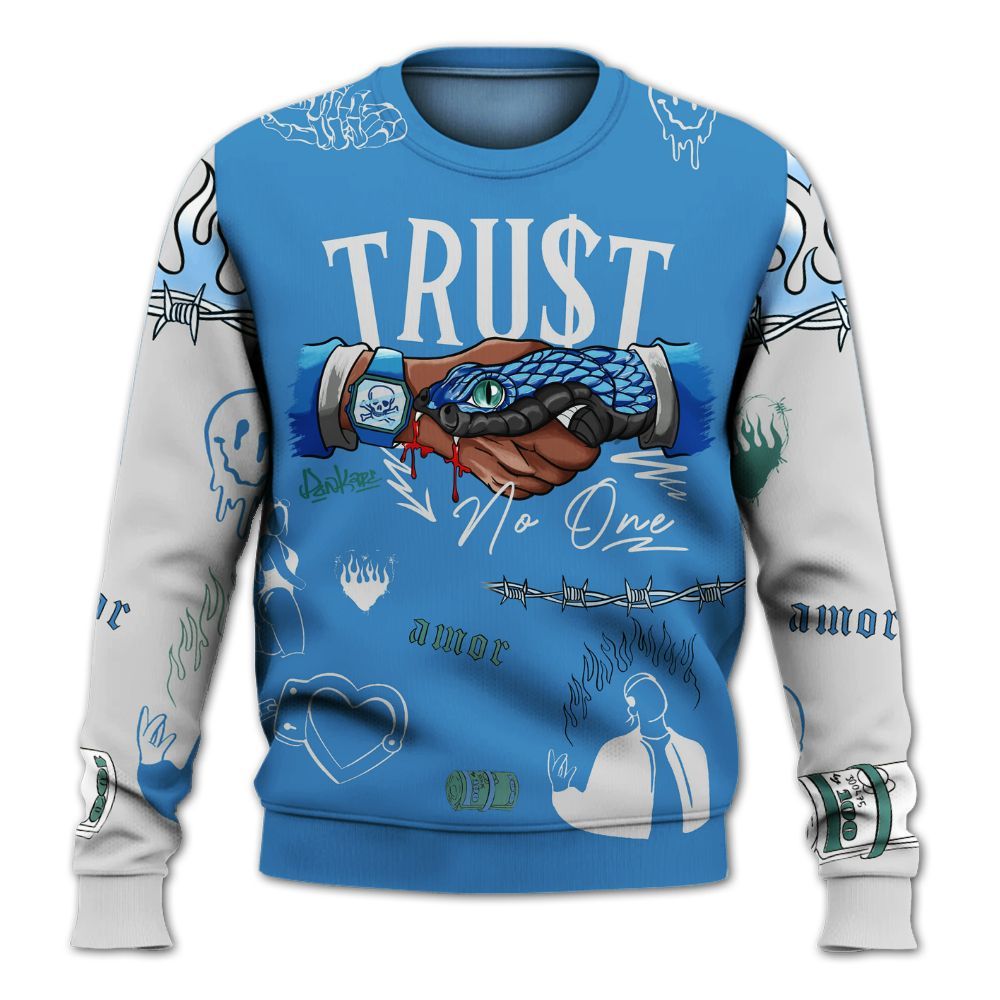 Sweatshirt To Match Low Carolina 17s - Snake Trust No One All Over Print
