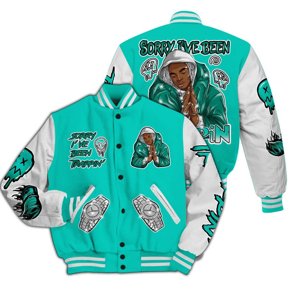 Varsity Jacket To Match Dunk Low Clear Jade - Trappin' Unique All Over Print