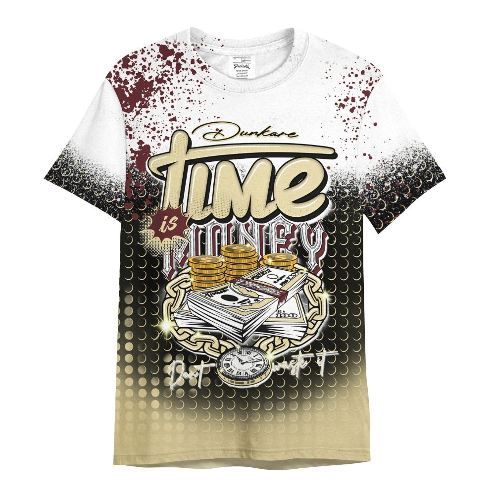 Shirt To Match Women Phantom 12s - Halftone Time Is Money All Over Print