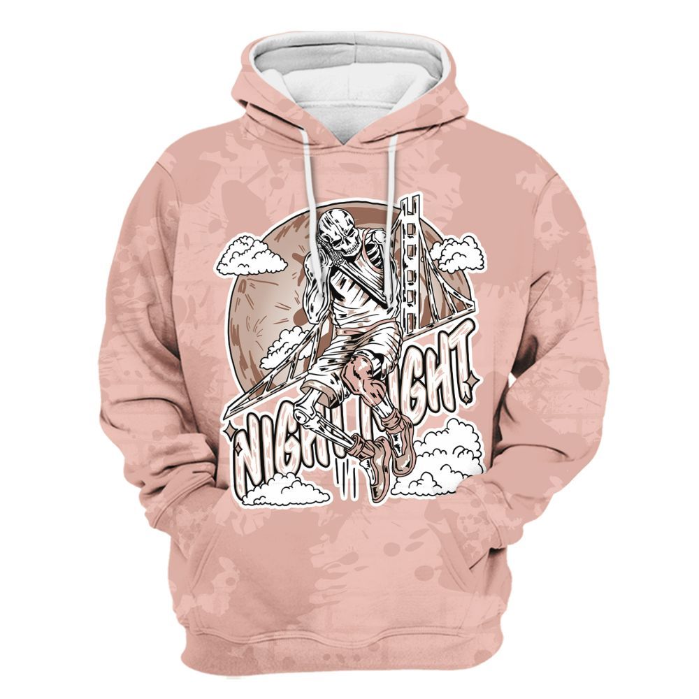 Hoodie To Match Dunk Low Pink Velvet - Seeya Skeleton Brick All Over Print