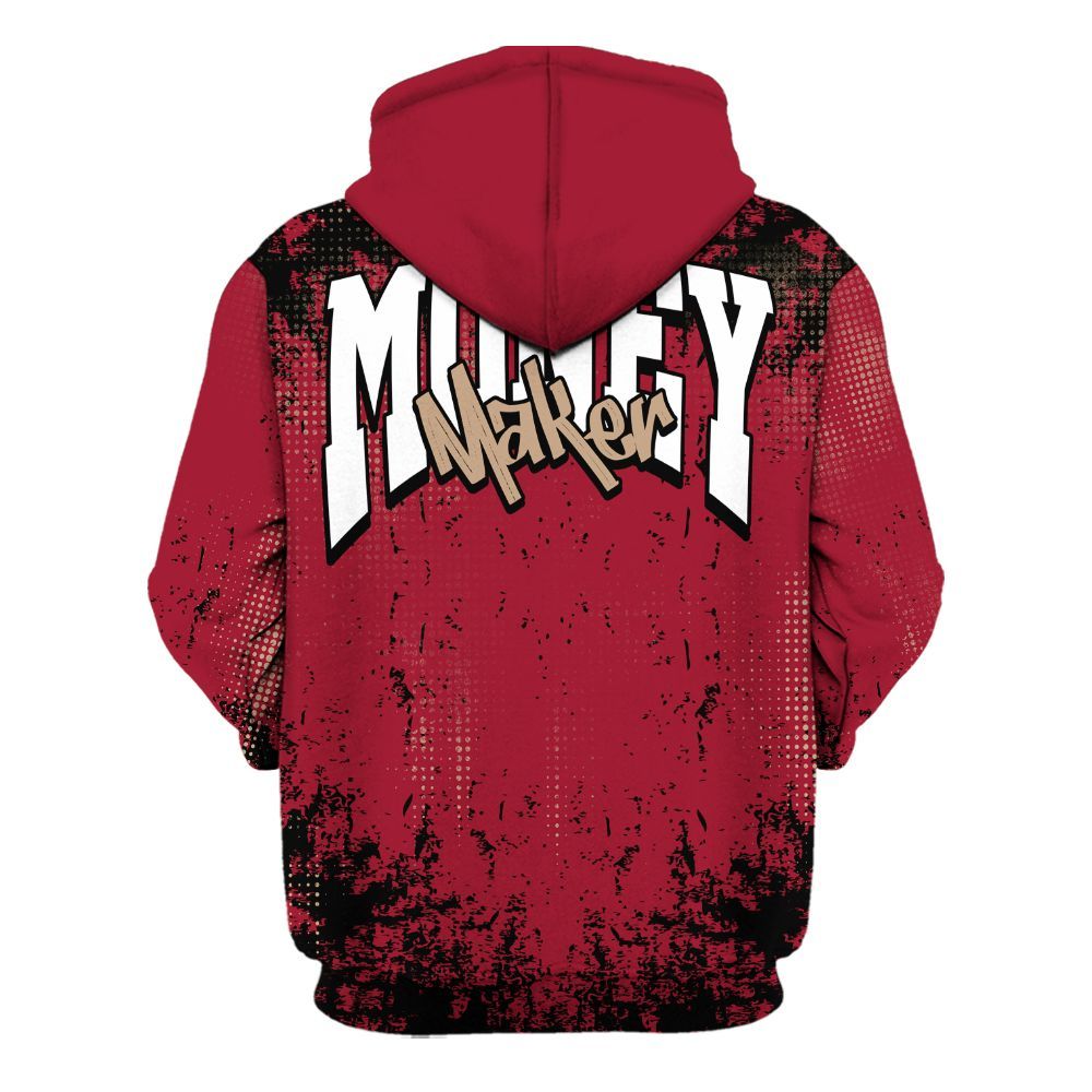 Hoodie To Match Mid Multi Color 2022 1s - Move In Silence Money Street Retro All Over Print