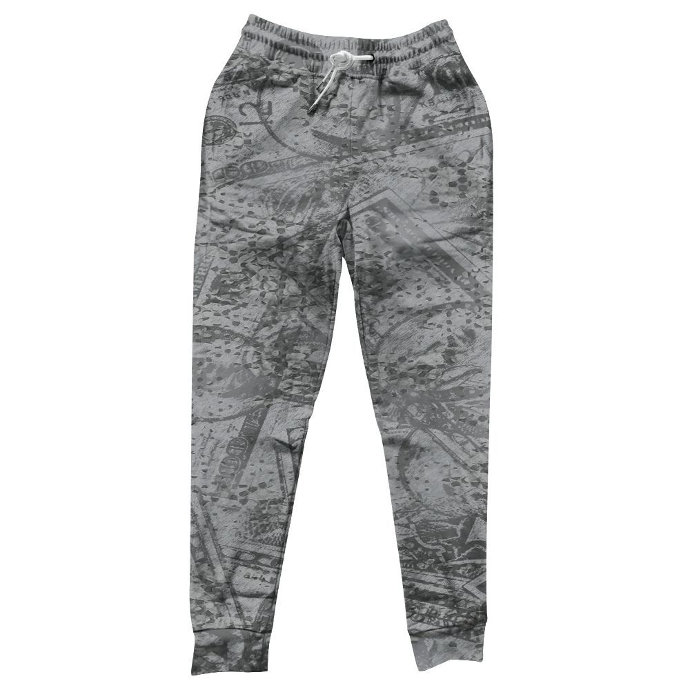 Sweatpant To Match Black Cement 3s - Banknotes Art Graphic All Over Print