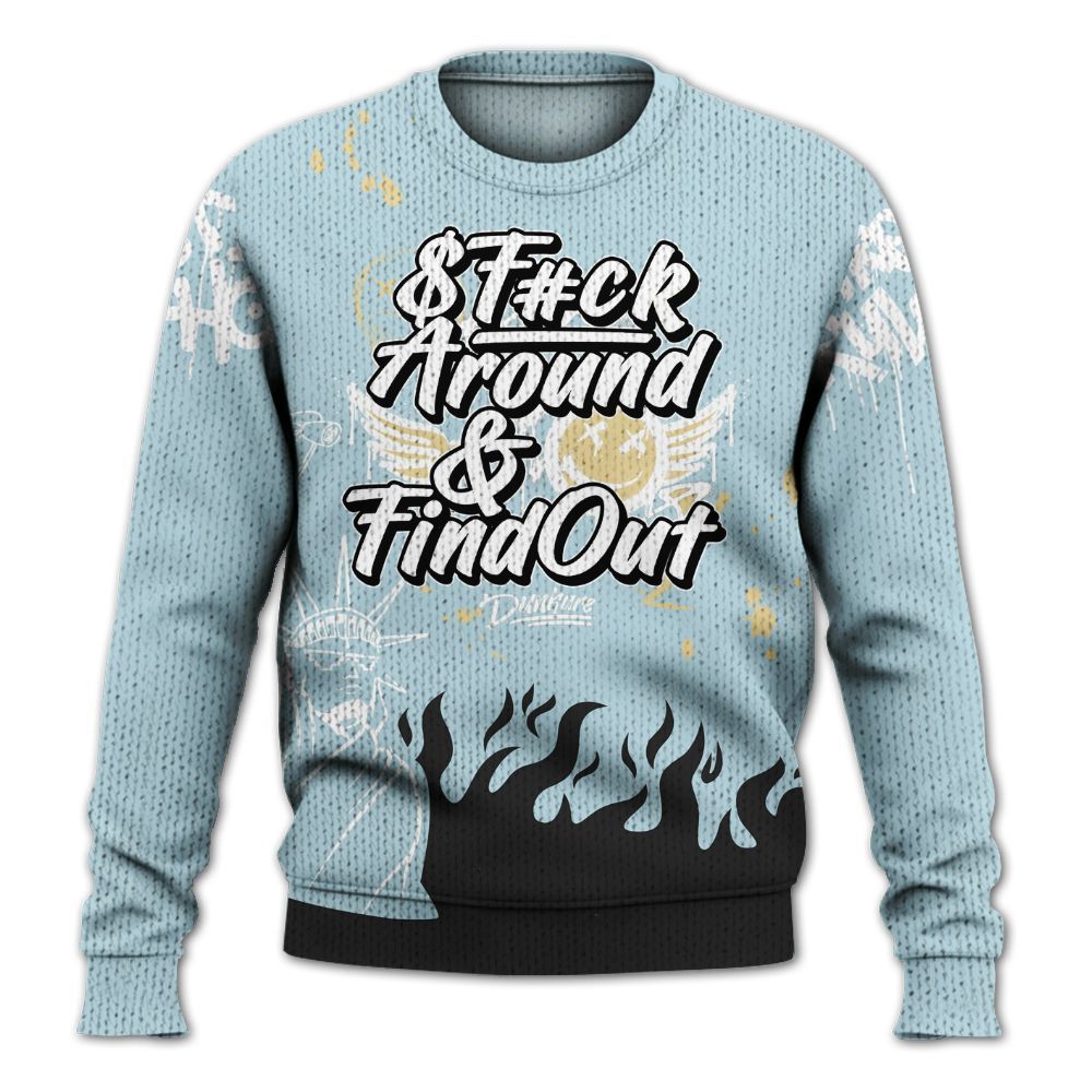 Knitted Sweater To Match Low Year Of The Snake 11s - Graphic Fck Around Find Out