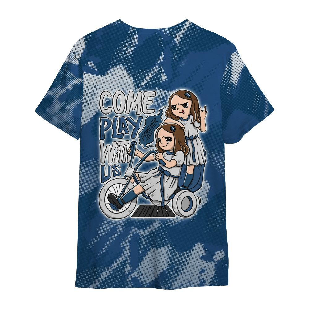 Shirt To Match High OG Midnight Navy 1s - Come Hangout Halloween Abstract Halftone All Over Print