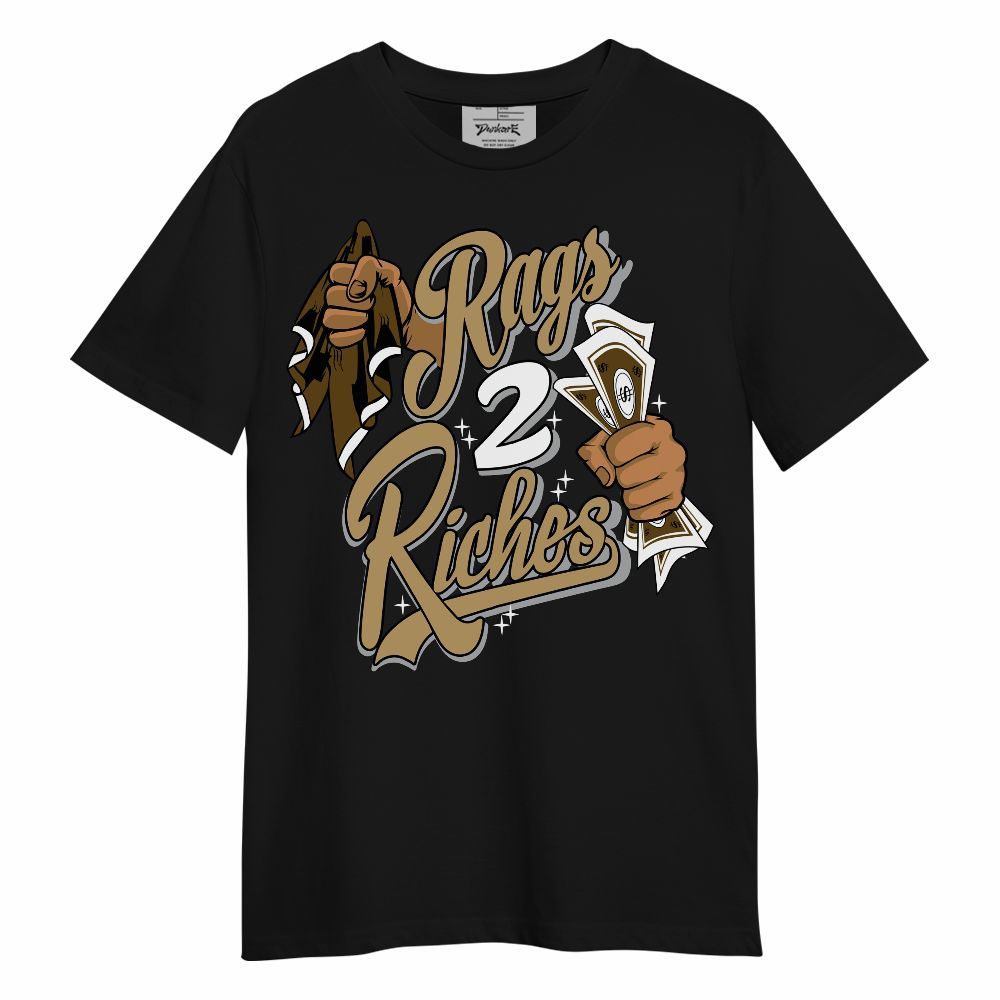 Shirt To Match High OG Black Metallic Gold 1s - Rag 2 Riches Unisex Shirt