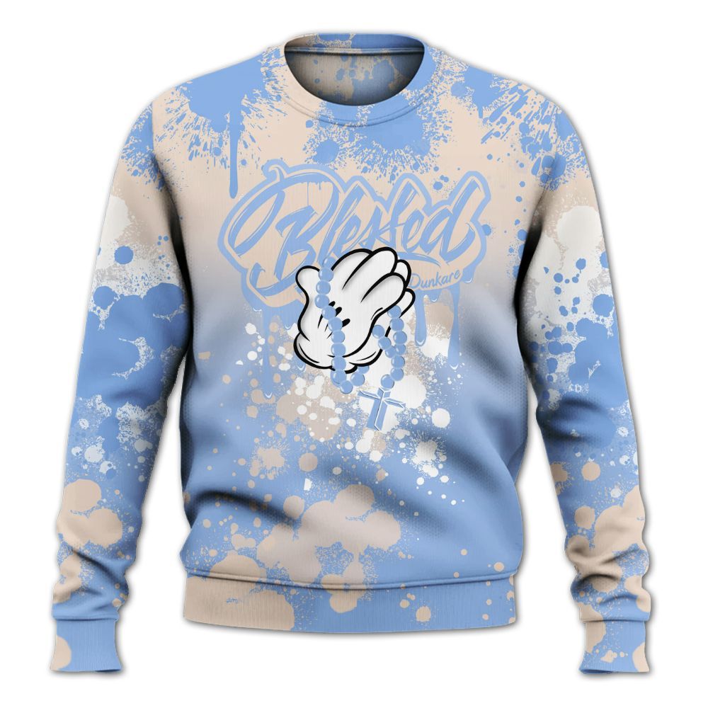 Sweatshirt To Match Air Max 1 Royal Pulse - God Blessed Ink Drip All Over Print