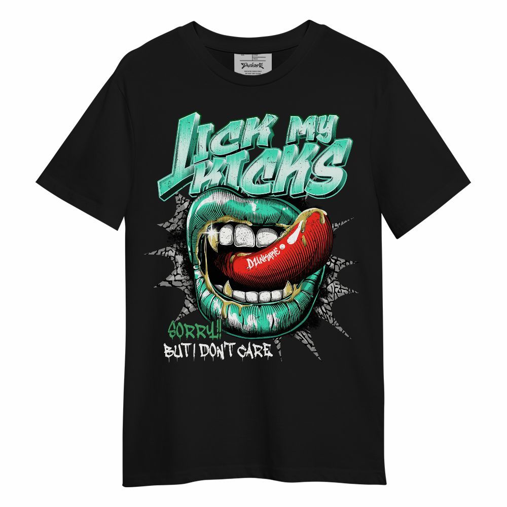 Shirt To Match Black Green Glow 3s - Lick My Kicks Lips Green Glow 3s Unisex Shirt