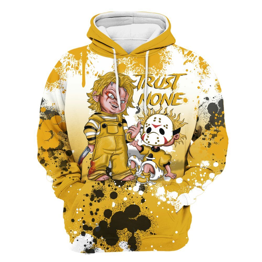 Hoodie To Match Vivid Sulfur 4s - Trust No One Scary All Over Print