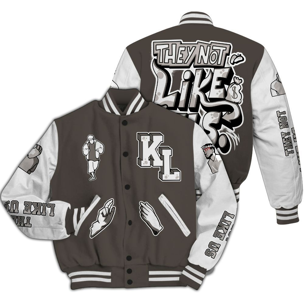 Varsity Jacket To Match Baroque Brown 12s - Dislike Us Graphic All Over Print