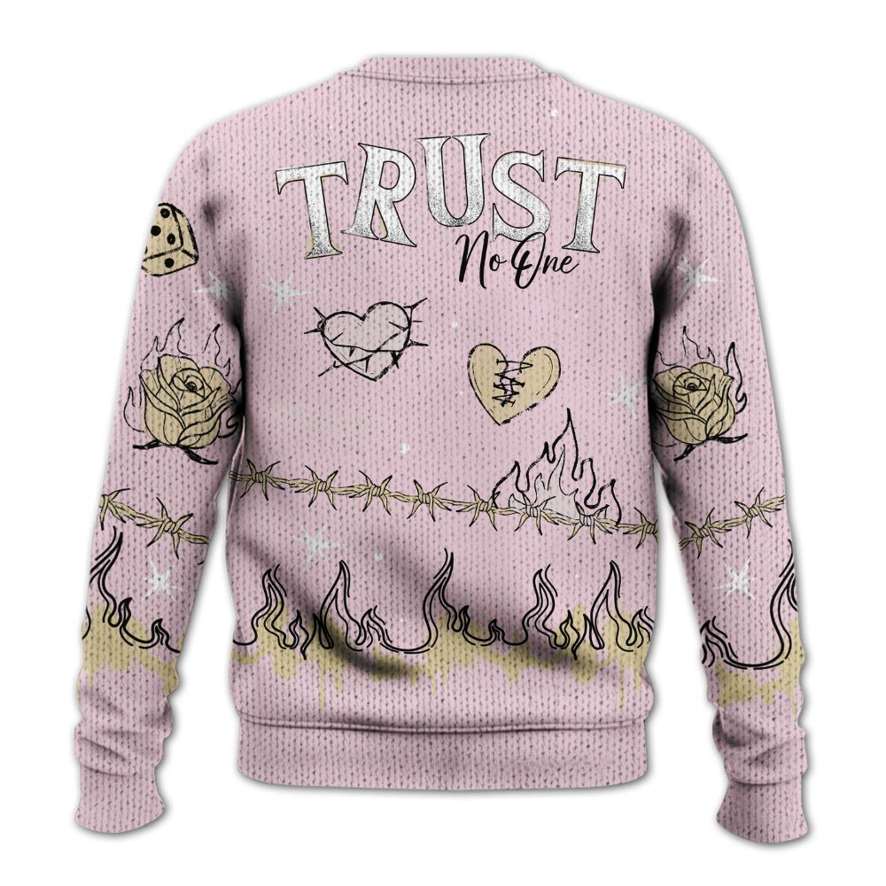 Sweater To Match Denim Iced Carmine 4s - Trust No One Snake-Bite Doodle Crayon Graphic