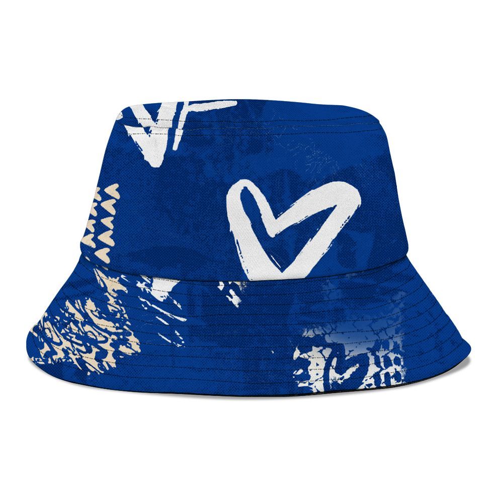 Bucket Hat To Match Low Game Royal 1s - Sneakerz Girlz Heart Grunge Graphic