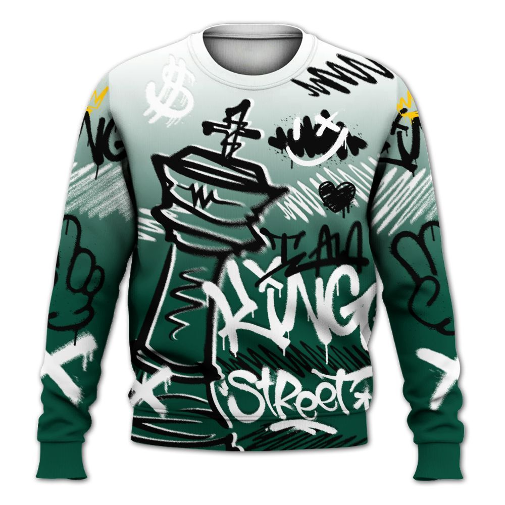 Sweatshirt To Match Oxidized Green 4s - Street King Chess Streetwear All Over Print