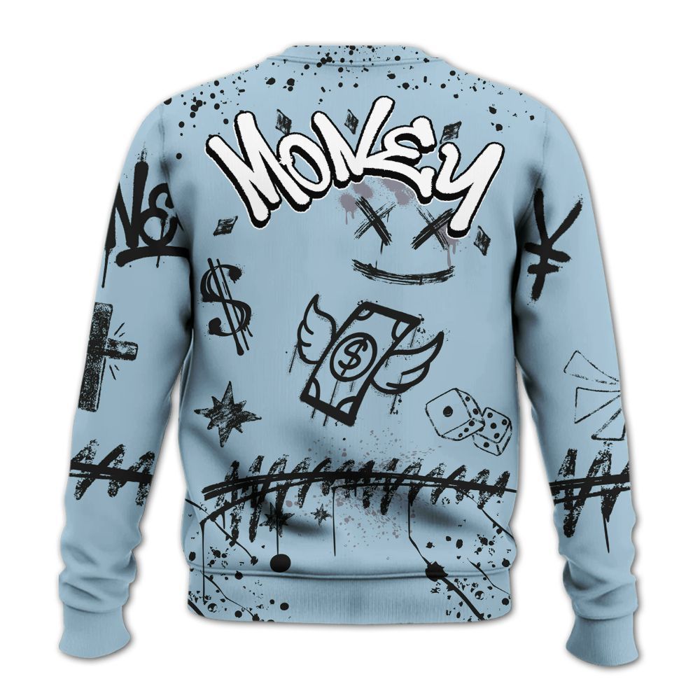 Sweatshirt To Match Chambray 7s - Everybody Paid In Full Crayon All Over Print