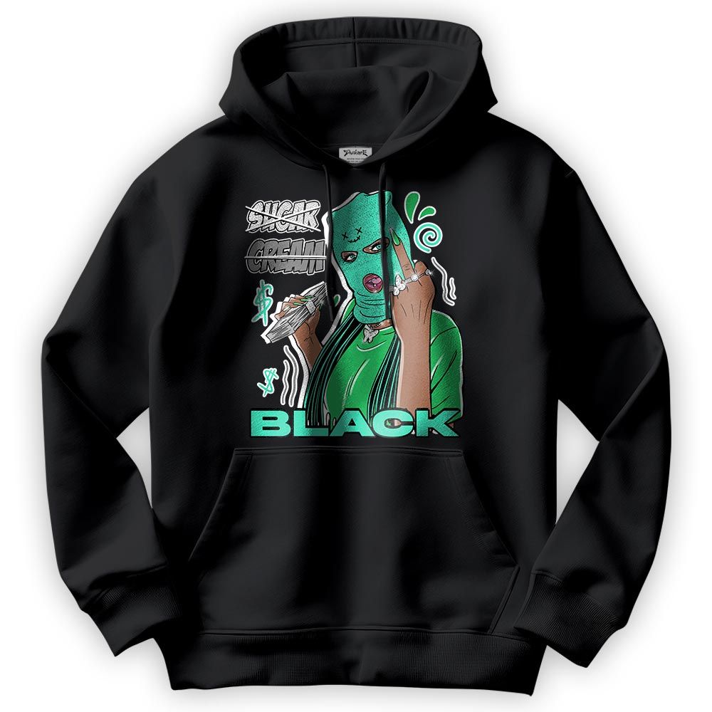 Sweatshirt To Match Black Green Glow 3s Hoodie - Black Sugarcream Unique Hoodie Unisex