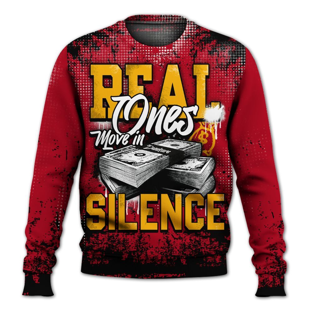 Sweatshirt To Match Cardinal 7s - Move In Silence Money Street Retro All Over Print