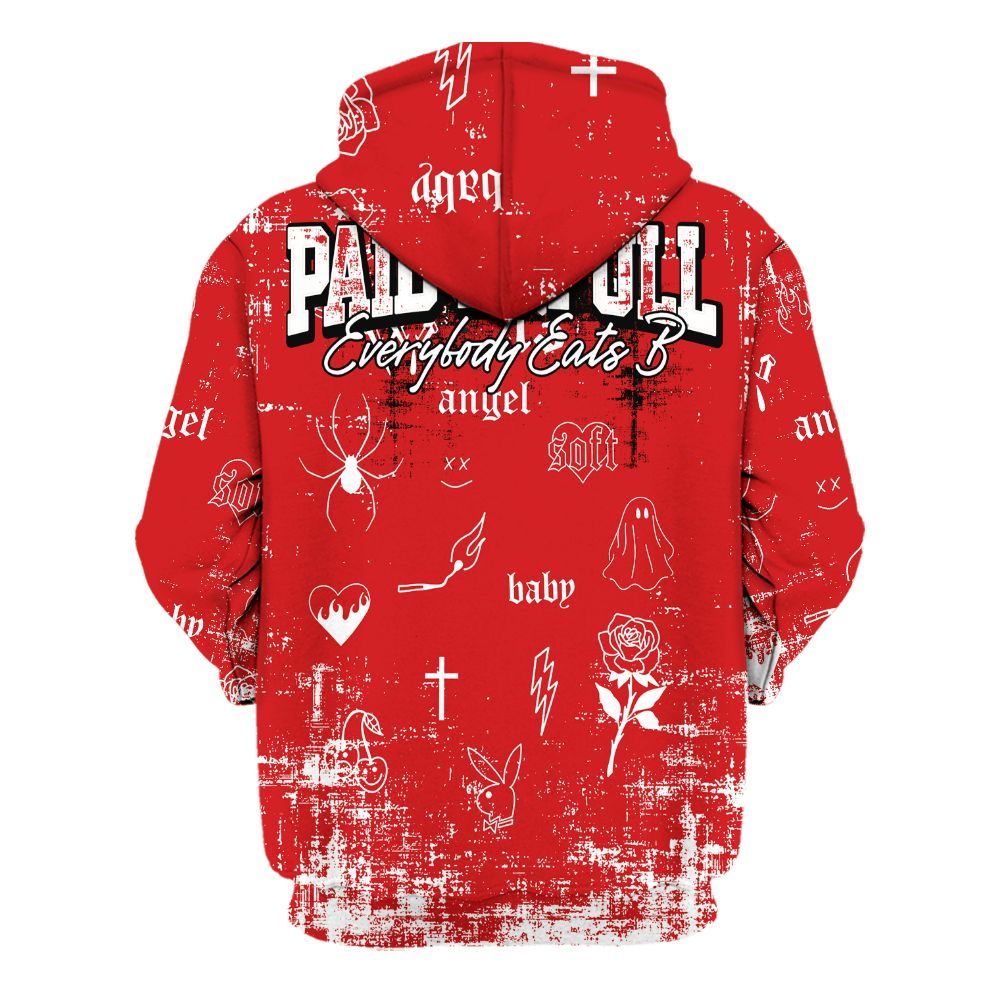 Hoodie To Match Low Bred 11s - Paid In Full Money All Over Print