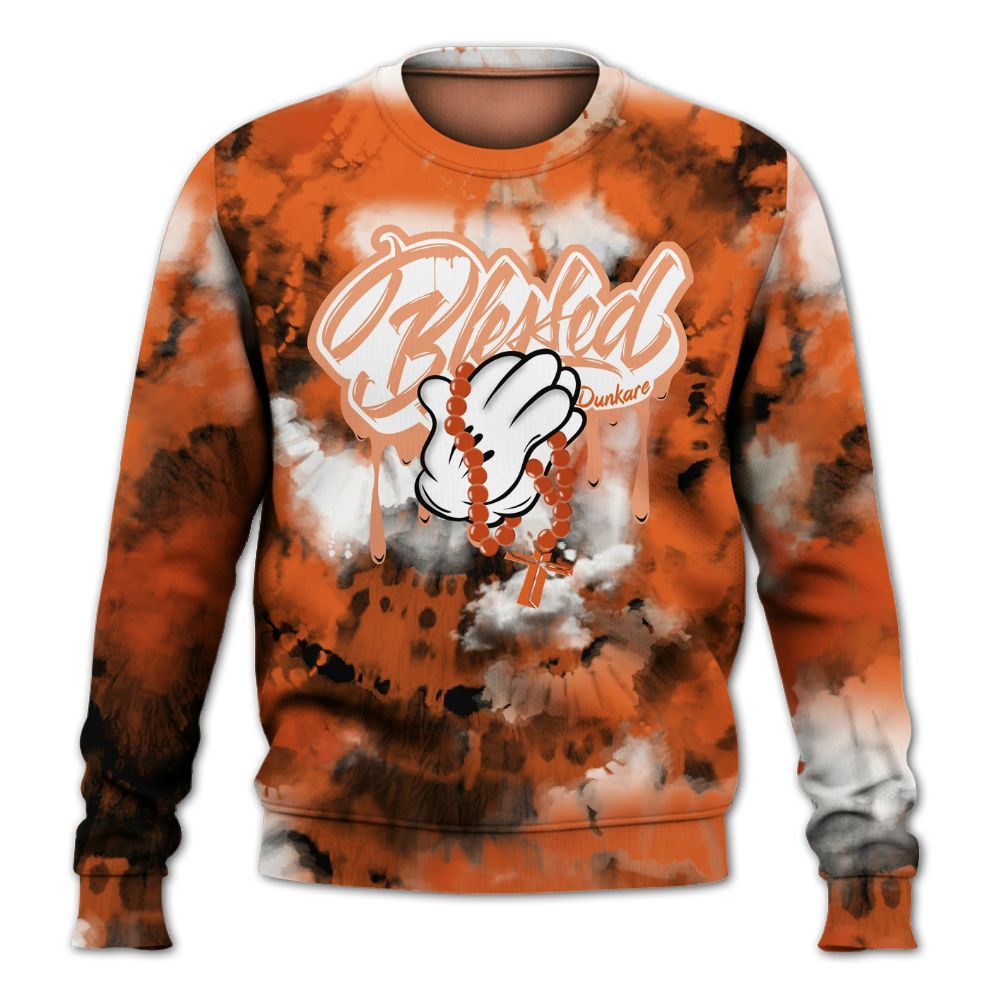 Sweatshirt To Match High OG Starfish 1s - God Blessed Tie Dye All Over Print