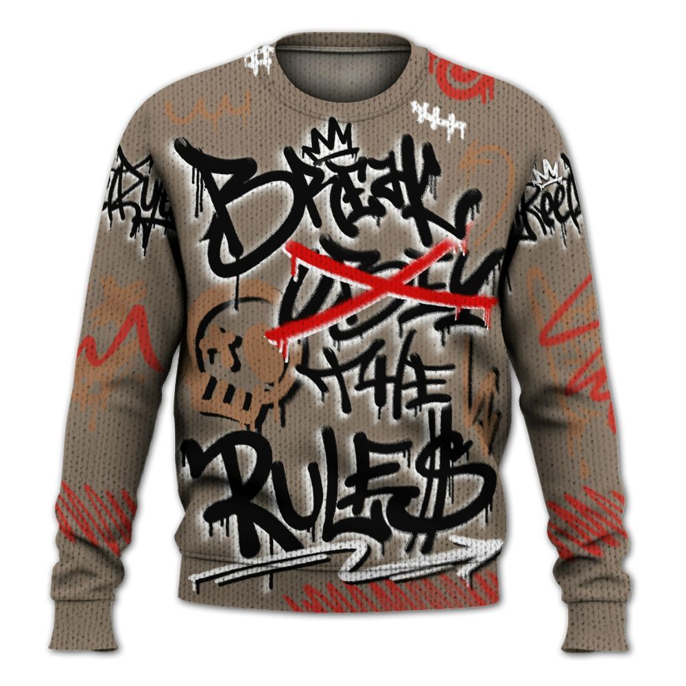 Knitted Sweater To Match Air Max Rocky Distressed - Break Rules Streetwear