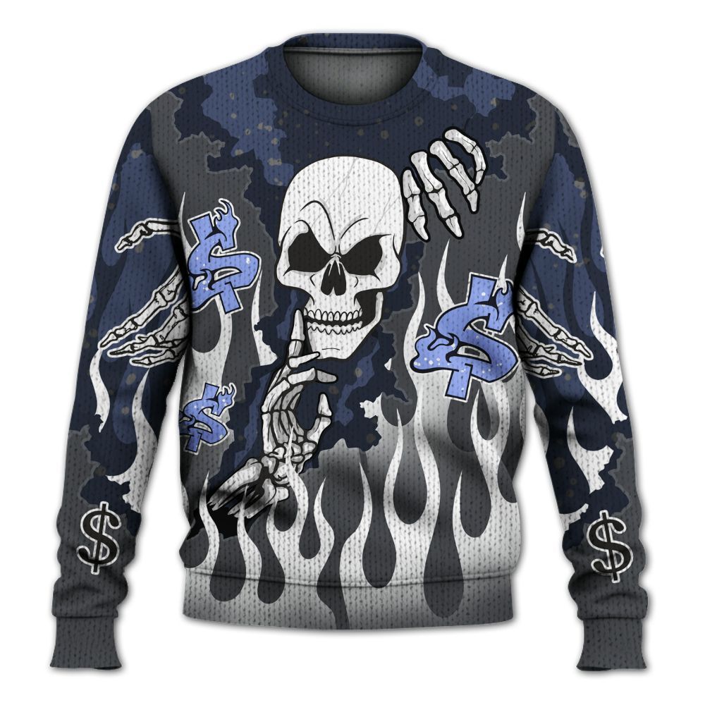 Sweater To Match Retro Awake Racer Blue - Ones Move In Silence Graphic Trapped Graphic