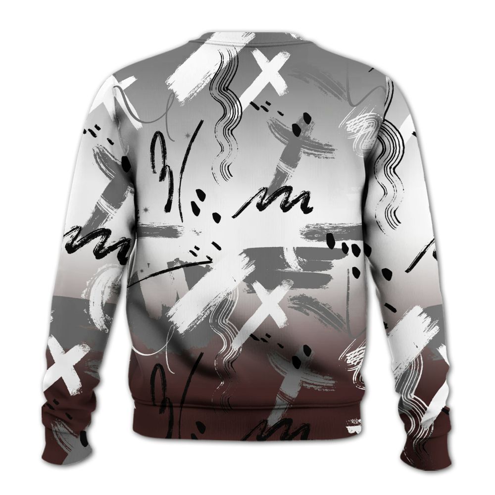 Sweatshirt To Match Burgundy 5s - Money Hustle Grind Pray All Over Print