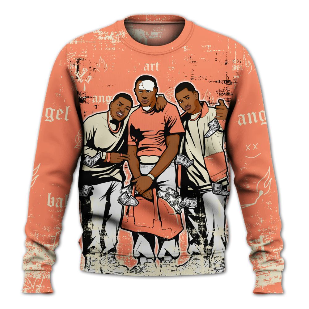 Sweatshirt To Match DJ Khaled Crimson Bliss 5s - Paid In Full Money All Over Print