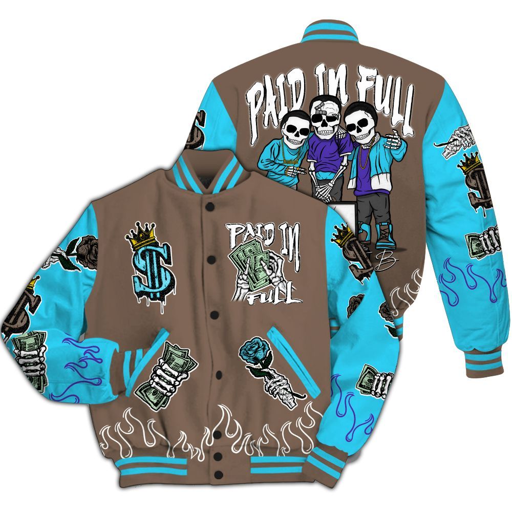 Varsity Jacket To Match Olive Concord 9s - Fire Everybody Paid In All Over Print