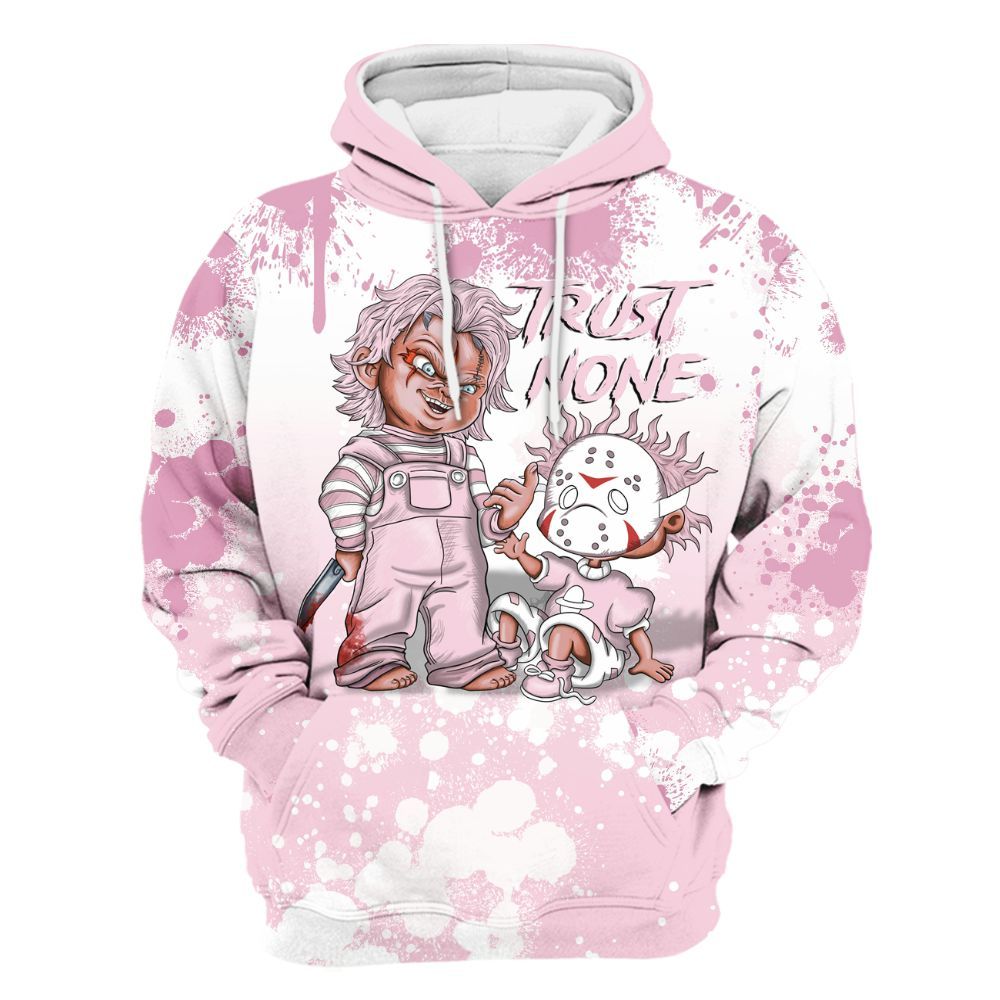 Hoodie To Match Orchid 4s - Trust No One Scary All Over Print