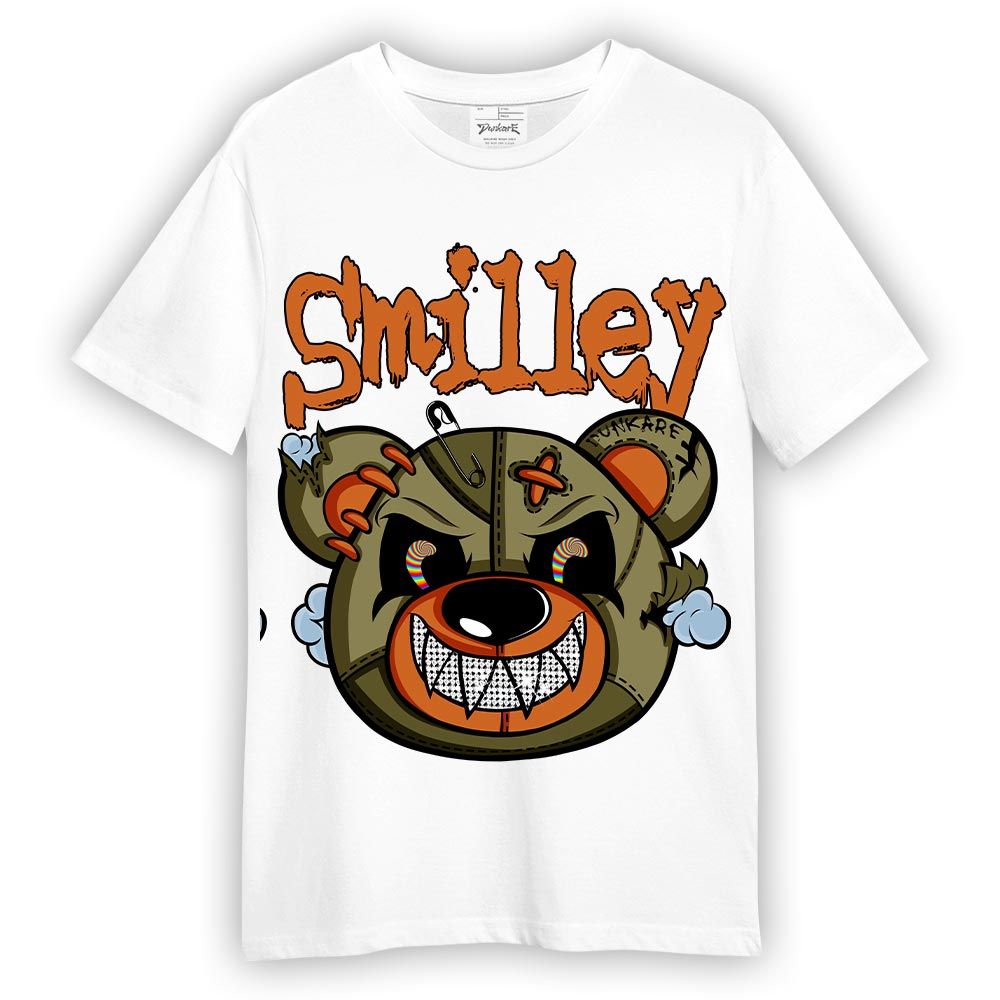 Shirt To Match T-Shirt Smilley Bear, Olive 5s T-Shirt To Match Sneaker 2404 NCMD