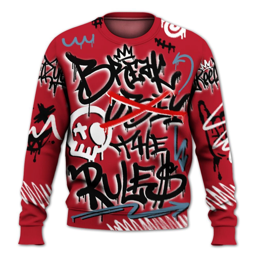 Sweatshirt To Match Retro Raging Bull 5s - Break Rules Streetwear All Over Print