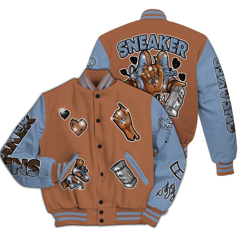 Varsity Jacket To Match Air Foamposite Metallic Copper - Sneakerz Girlz All Over Print