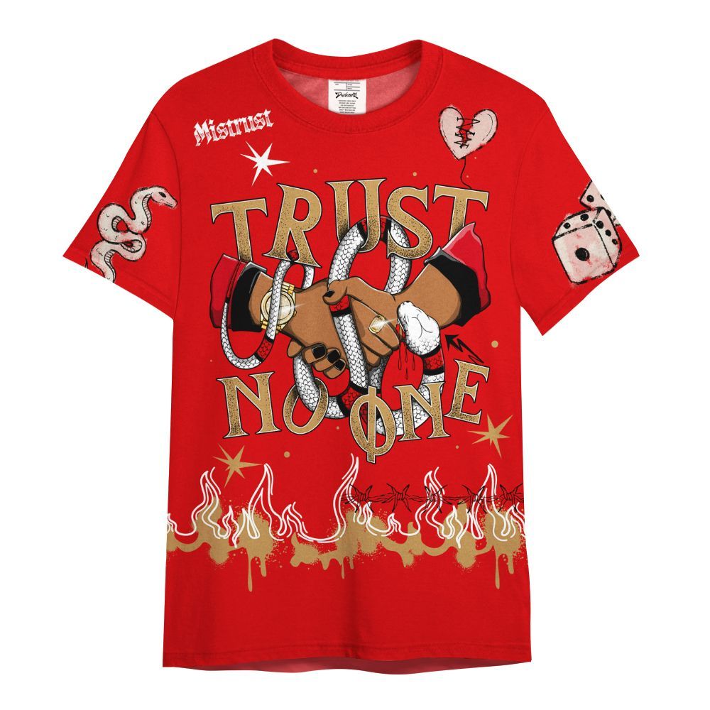 Shirt To Match Kobe 5 Red Year Of The Mamba - Trust No One Snake-Bite Doodle Crayon All Over Print