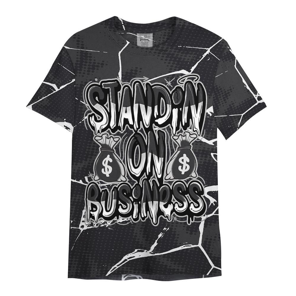 Shirt To Match White Thunder 4s - Standin' Business White Graphic Crack Shirt Unisex