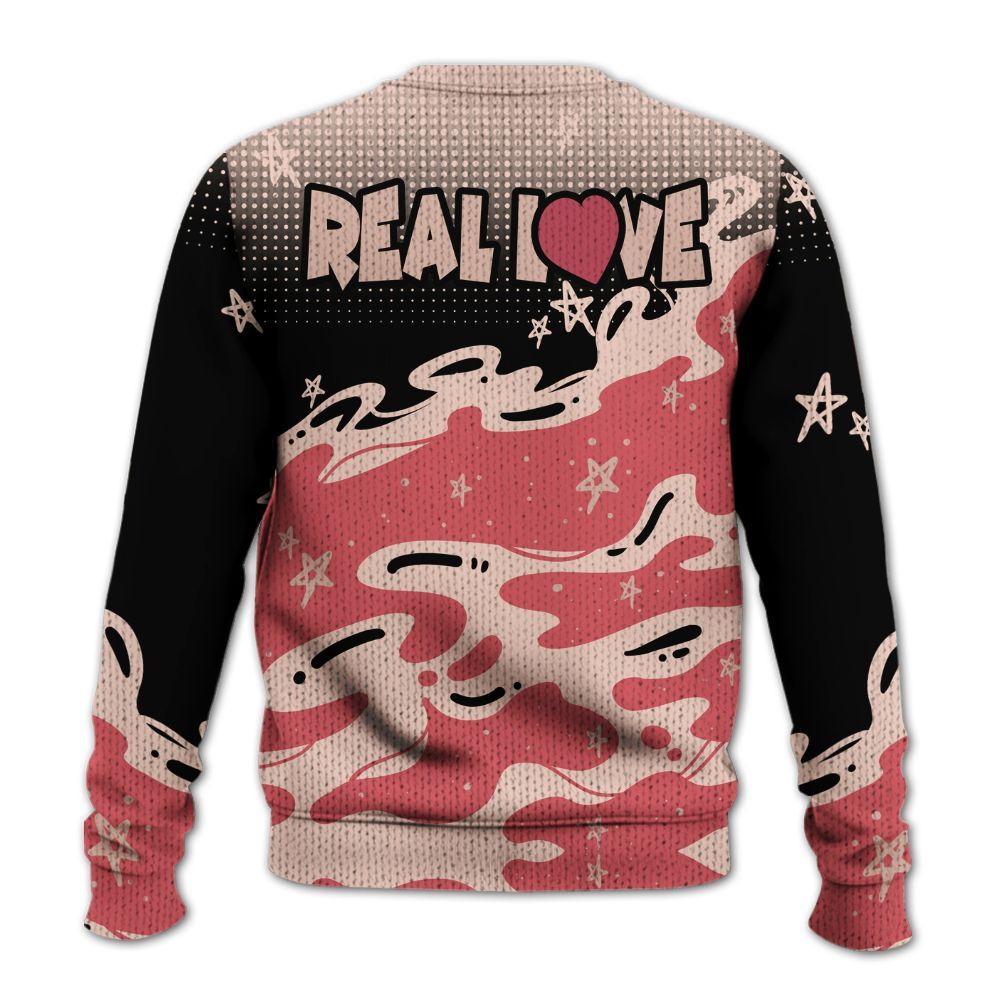 Sweater To Match Washed Coral 2s Shirt - Sincere Fondness Bear Stars Graphic