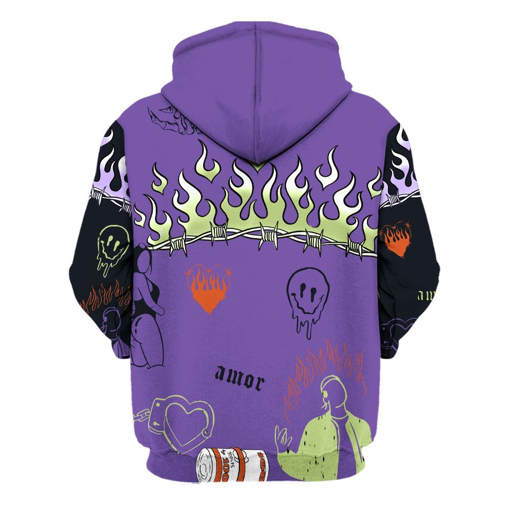 Hoodie To Match Canyon Purple 4s - Snake Trust No One All Over Print