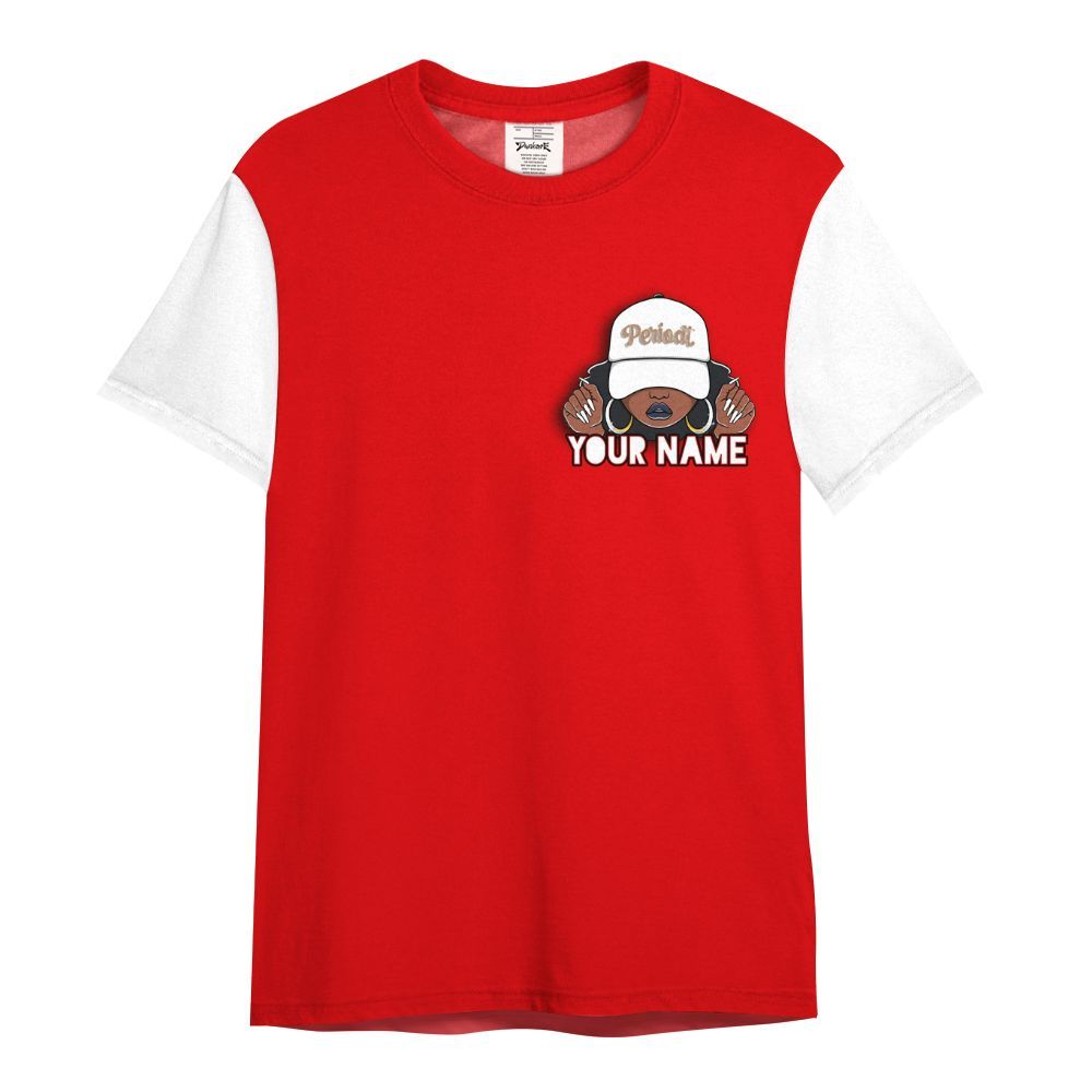 Shirt To Match Low OG Howard Bison 1s Varsity Jacket, Custom Name Black Girl All Over Print