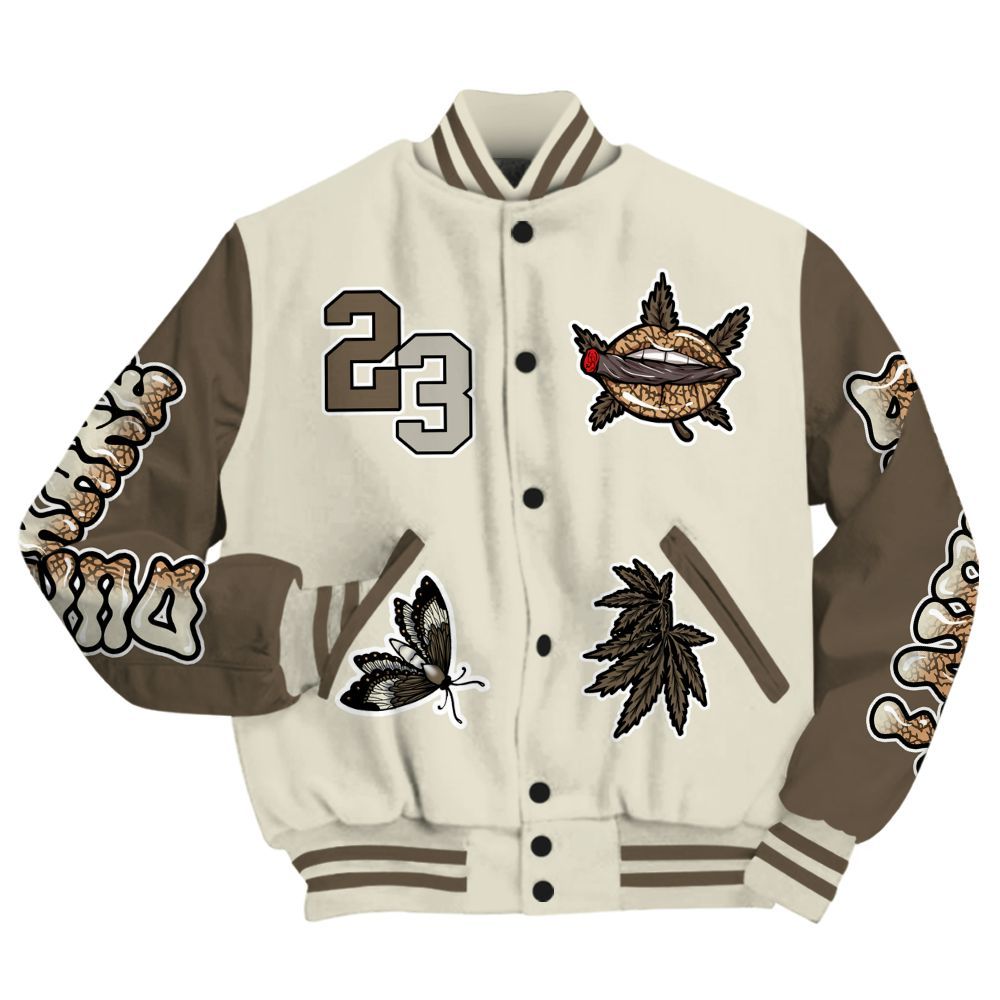 Varsity Jacket To Match Orewood Brown 3s - Bluntz Unique All Over Print