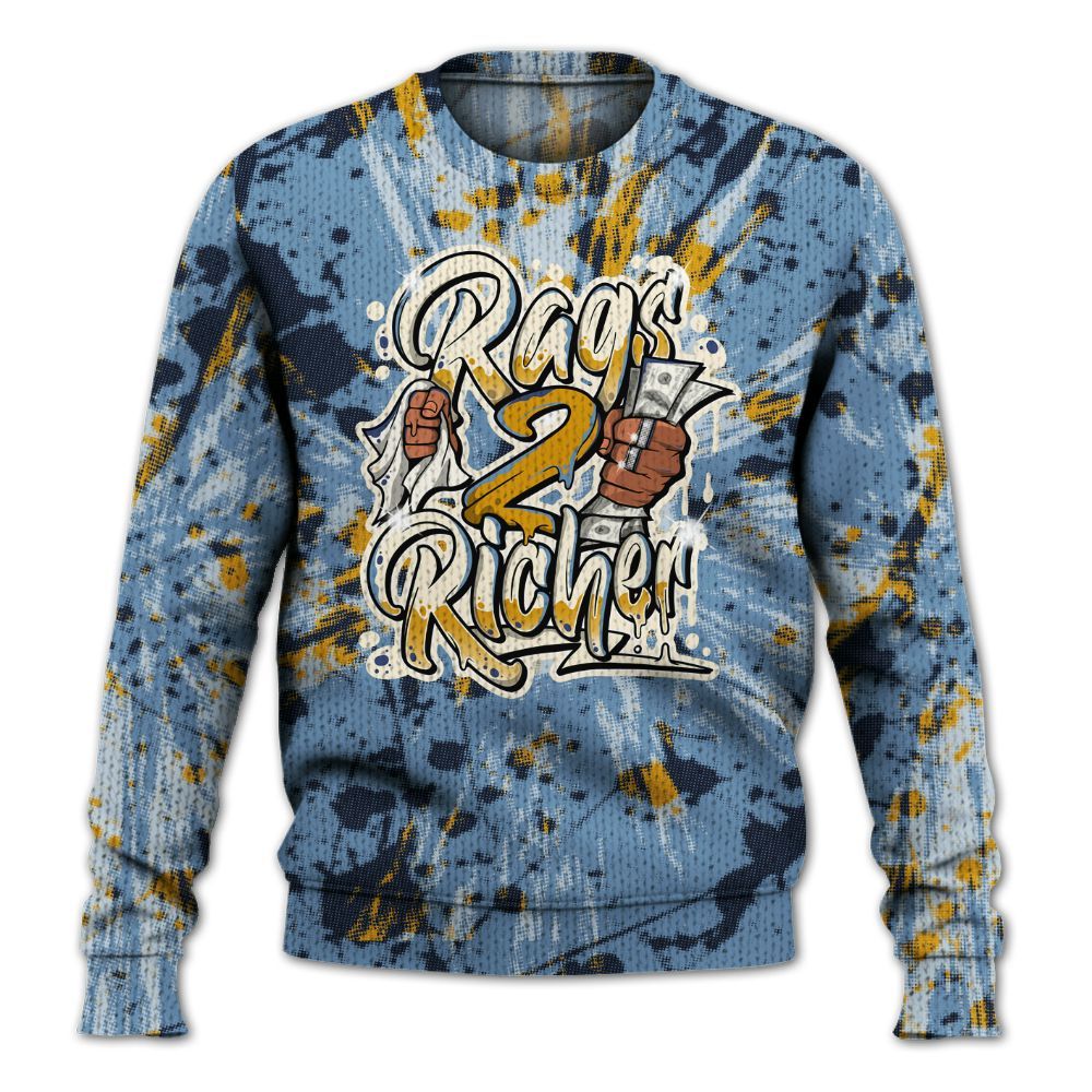 Knitted Sweater To Match High OG First In Flight 1s - Rag 2 Rich Graphic Luxury