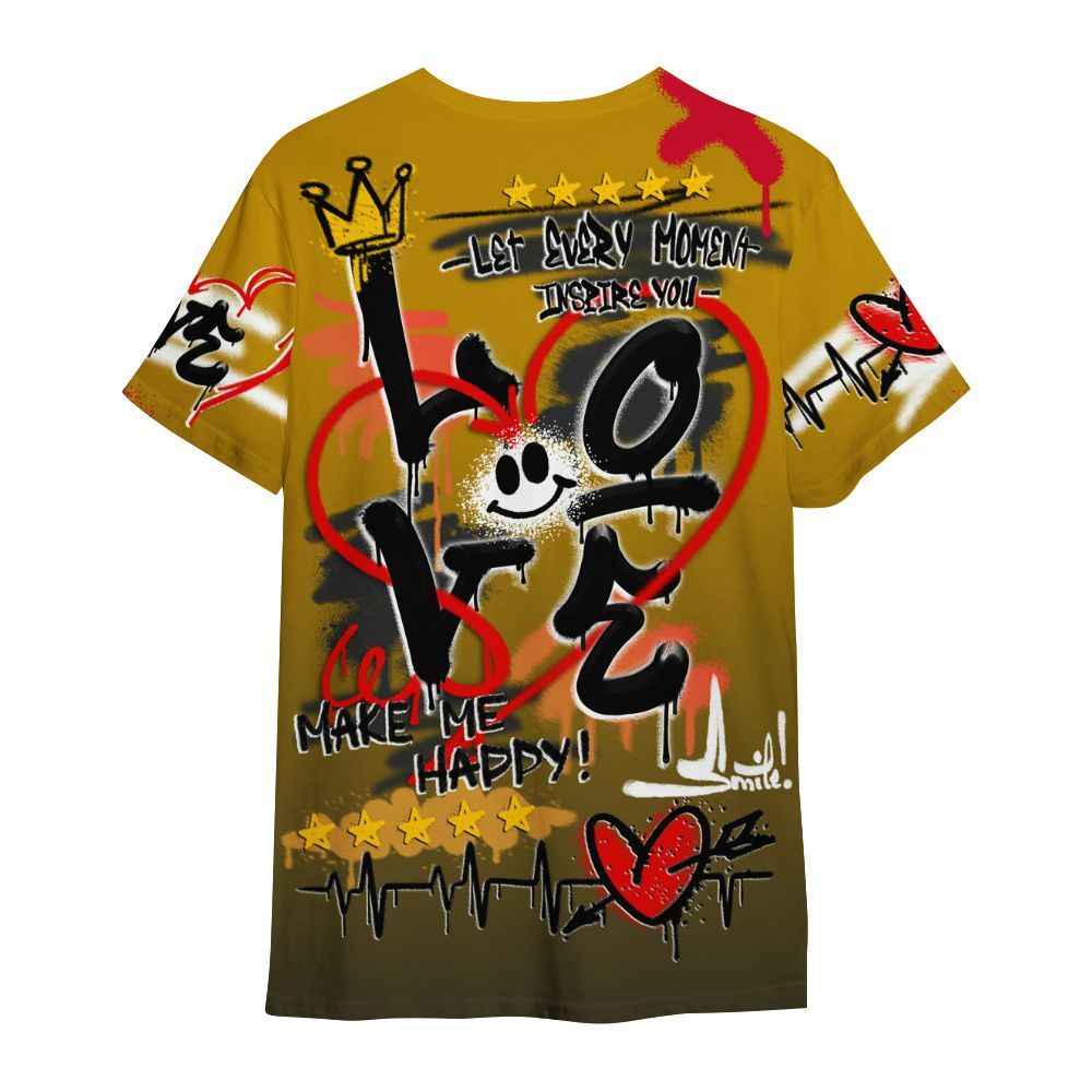 Shirt To Match Ja 3 Raptor - Happy Love Beats Graffiti Streetwear All Over Print