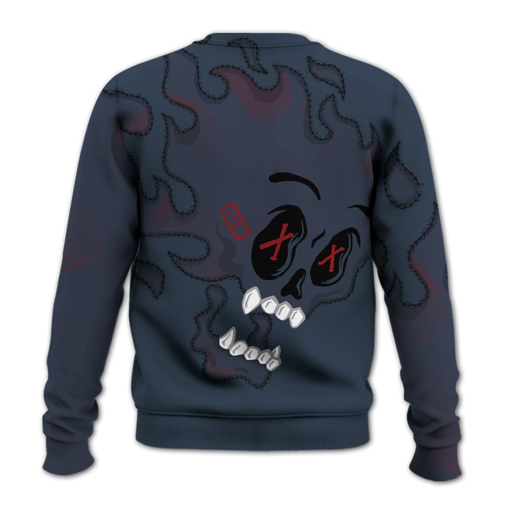 Sweatshirt To Match Retro Olympic 6s - All Hustle No Lucky Skull All Over Print