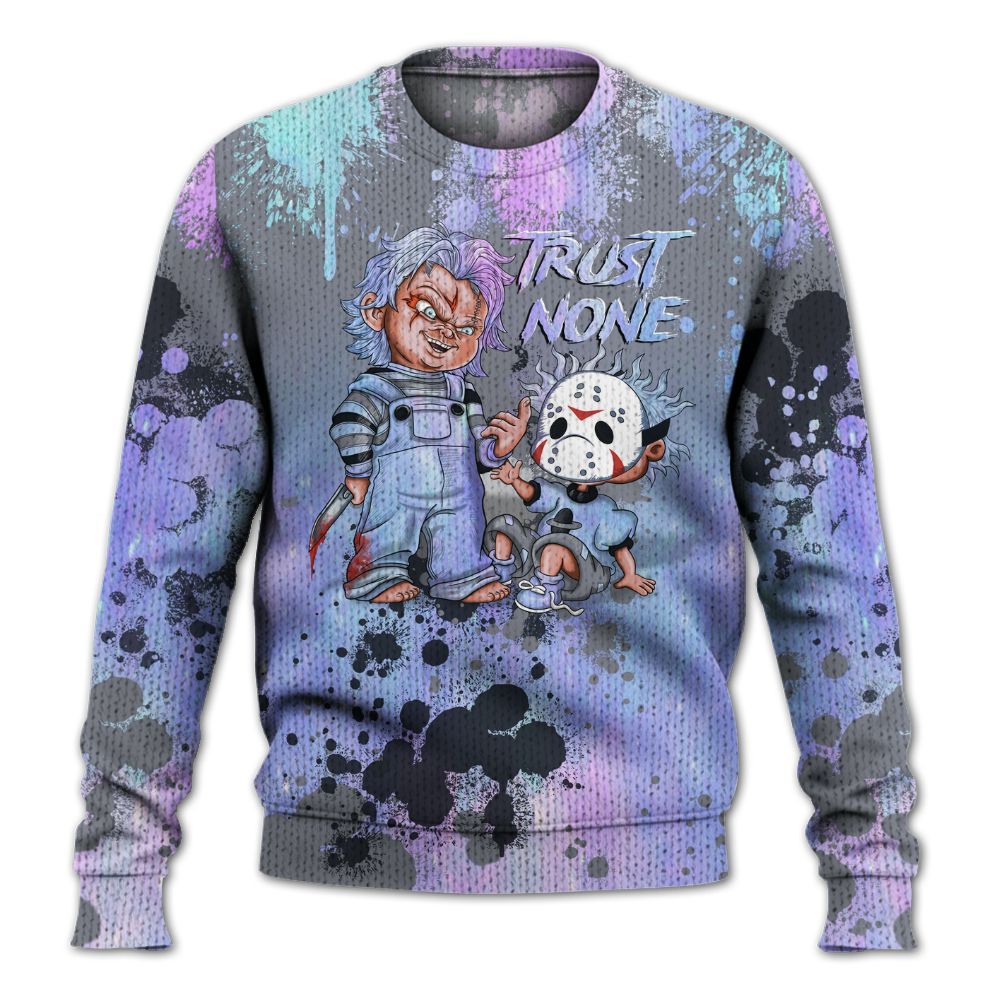 Knitted Sweater To Match Zen Master 4s - Trust No One Scary