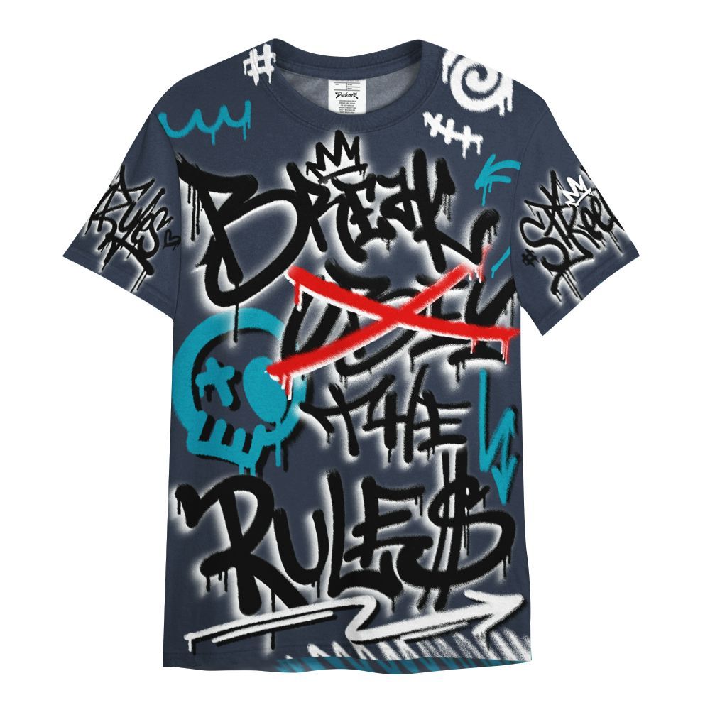 Shirt To Match Retro Obsidian 13s - Break Rules Streetwear All Over Print