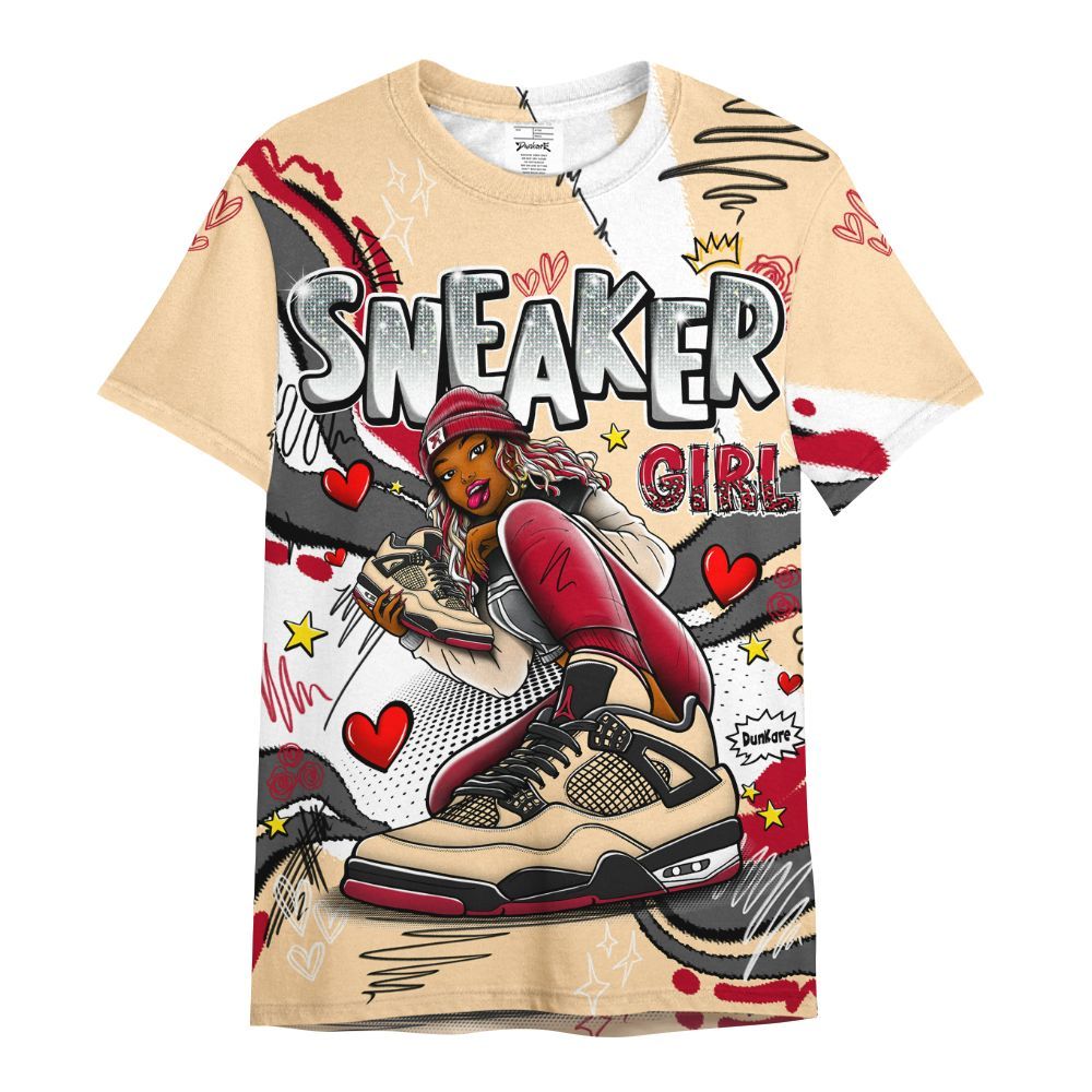 Shirt To Match Retro Pizza GS 4s - Sneaker Girl With Shoes All Over Print